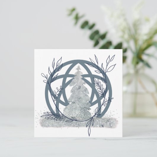 Glitzer Wicca Feiertagskarte (Stehend Vorderseite)