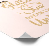 Glitzer wie ein Star Dream wie ein Einhorn Poster (Ecke)