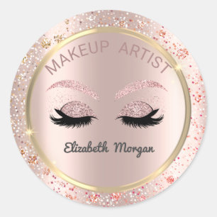 Glitzer-Wimpern,Konfetti,Make-up Runder Aufkleber