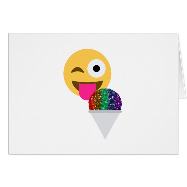 Glitzer wink Emoji (Vorderseite (Horizontal))