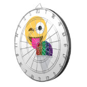 Glitzer wink Emoji Dartscheibe (Vorderseite rechts)