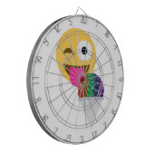 Glitzer wink Emoji Dartscheibe (Vorderseite Links)