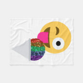 Glitzer wink Emoji Decke (Vorderseite (Horizontal))