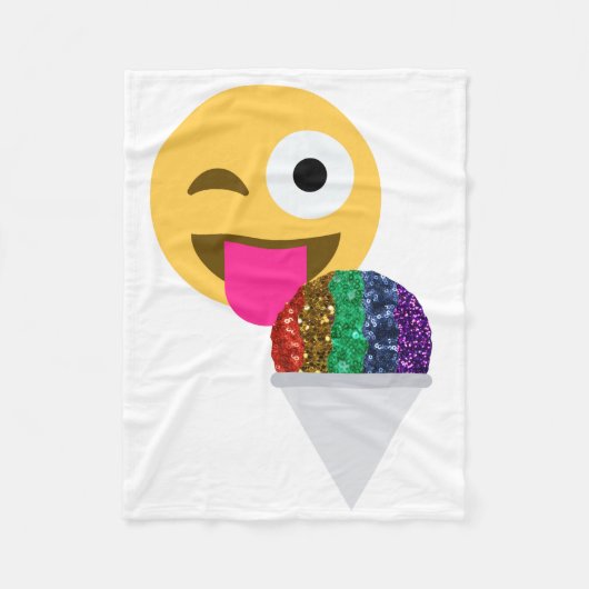 Glitzer wink Emoji Decke (Vorderseite)