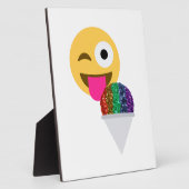 Glitzer wink Emoji Fotoplatte (Seite)