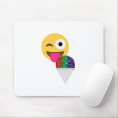 Glitzer wink Emoji Mousepad (Mit Mouse)