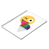 Glitzer wink Emoji Notizblock (Linke Seite)