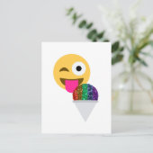 Glitzer wink Emoji Postkarte (Stehend Vorderseite)