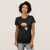 Glitzer wink Emoji T-Shirt (Vorne ganz)