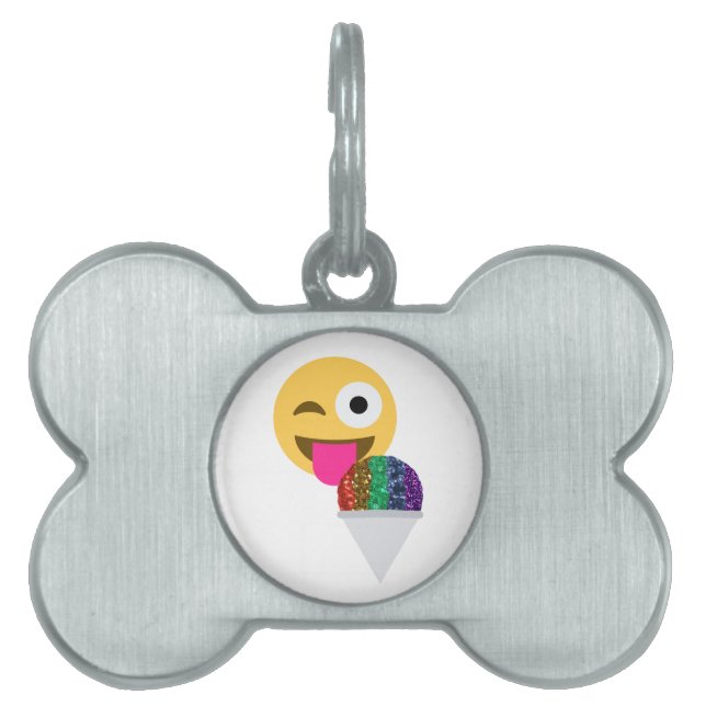 Glitzer wink Emoji Tiermarke (Vorderseite)