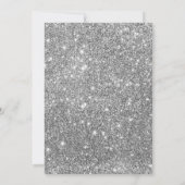 Glitzer Winter ONEderland Schnee Einladung zum Geb (Rückseite)