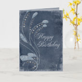 Glitzer Wirbel Geburtstag Karte (Gelbe Blume)