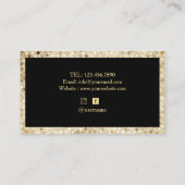 Glitzer Woman Hand Nail Salon Visitenkarte (Rückseite)