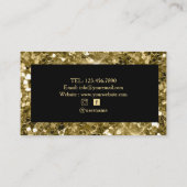 Glitzer Woman Hand Nail Salon Visitenkarte (Rückseite)