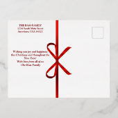 Glitzer Wonderland Foil Holiday Foto Postkarten (Rückseite)