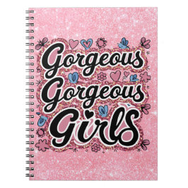 Glitzer wunderschöne Mädchen Doodle Notizblock