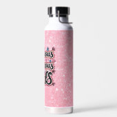 Glitzer wunderschöne Mädchen Doodle Trinkflasche (Links)