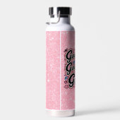 Glitzer wunderschöne Mädchen Doodle Trinkflasche (Rechts)