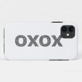 Glitzer XOXO Silver Case-Mate iPhone Hülle (Rückseite (Horizontal))