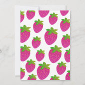 Glitzer Y2K Rosa Erdbeere 2. Geburtstag Einladung (Rückseite)