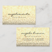 Glitzer Yellow Shimmer Sparkon Visitenkarte (Vorne/Hinten)