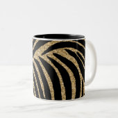 Glitzer Zebra Print Zweifarbige Tasse (VorderseiteRechts)