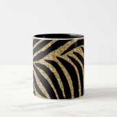 Glitzer Zebra Print Zweifarbige Tasse (Mittel)