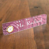 Glitzer Zebra Streifen Schreibtisch Name Plakat Namensplakette (Seite)