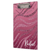 Glitzer Zebra Streifen Zwischenablage Klemmbrett (Links)