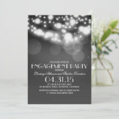 Glitzer-Zeichenketten leuchtet Vintage Verbindungs Einladung (Stehend Vorderseite)