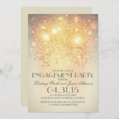 Glitzer-Zeichenketten leuchtet Vintage Verbindungs Einladung (Vorne/Hinten)