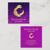 *~* Glitzer Zen Meditation Reiki Gold Brush Quadratische Visitenkarte (Vorne/Hinten)