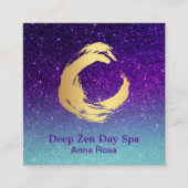 *~* Glitzer Zen Spiral Meditation Reiki Gold Quadratische Visitenkarte (Vorderseite)