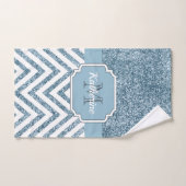 Glitzer Zickzack Badhandtuch Set (Handtuch)