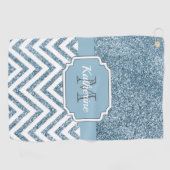Glitzer Zickzack Golfhandtuch (Horizontal)
