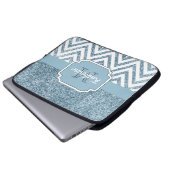 Glitzer Zickzack Laptopschutzhülle (Vorne Knopf)