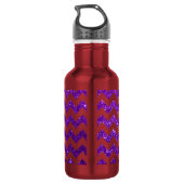 Glitzer-Zickzack Lila Trinkflasche (Rückseite)