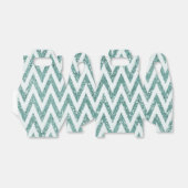Glitzer Zigzag mit aquamarinen grünen und weißen I Geschenkschachtel (Ungefaltet)