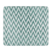 Glitzer Zigzag mit aquamarinen grünen und weißen I Schneidebrett (Vorderseite)
