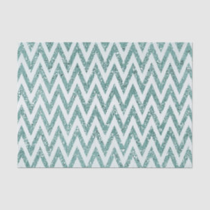 Glitzer Zigzag mit aquamarinen grünen und weißen I Seidenpapier