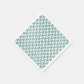 Glitzer Zigzag mit aquamarinen grünen und weißen I Serviette (Ecke)