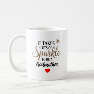 ✨ Glitzer-Zitat-Geschenk für die Patentante Kaffeetasse