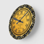 Glitzer zum 50. Geburtstag der Hochzeit Runde Wanduhr (Winkel)