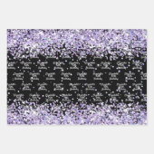 Glitzer zum Geburtstag Geschenkpapier Set (Vorderseite)