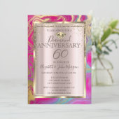 Glitzer zum Hochzeitsfeiern Einladung (Stehend Vorderseite)