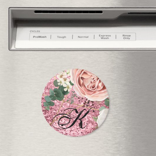 Glitzer zur Rose personalisiert Magnet Geometric G (In Situ (Geschirrspüler))