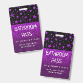 Glitzer zurück zu den Schulstars Ausweis (Vorder- & Rückseite)