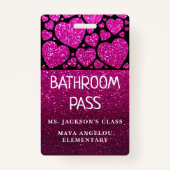 Glitzer zurück zum Schulherz - Saal Pass Ausweis (Vorderseite)