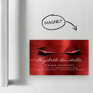 Glitzeraugen – Metallic gebürstete Wimpernverlänge Magnetische Visitenkarte