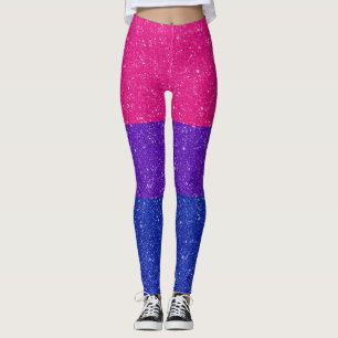 Glitzerbisexual-Stolz-Flagge Leggings
